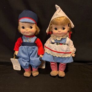 1966 Effanbee “Dutch Treat” Boy and Girl, Vinyl Dolls